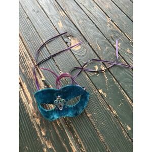 Cirque Du Soleil Blue Ribbons & Feather Judith Rauchfuss Masquerade Mask